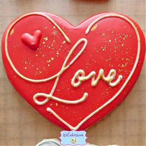 Red LOVE heart cookie