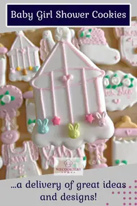 Baby Girl Shower Cookie, Crib Mobile