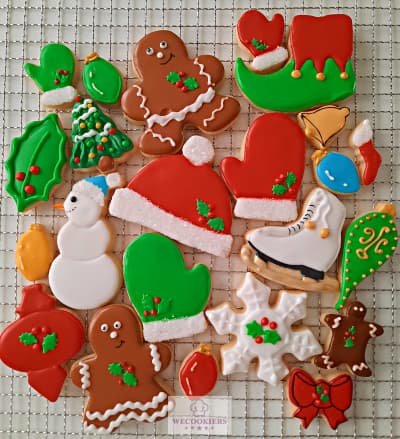 Easy Christmas cookie set for the beginner cookie artist.