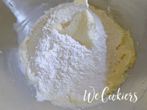 Step 6. Add salt and flour on top of wet mixture.