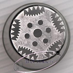 The image shows a Russian piping tip. When you see holes in the middle of these, that means they are representative of and will pipe stamens. This is a cue to make the middle a different color.