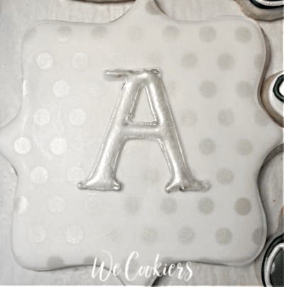 'A' monogram using the PICO projector for cookies 'A' monogram using the PICO projector for cookies