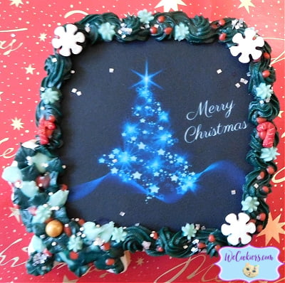 Edible cookie images can be frozen on a fully decorated cookie, heat-sealed, then removed with no harm to the image.