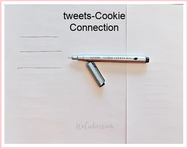 tweets-Cookie Connection edible food pens. See my reviews on 7 brands on WeCookiers.com tweets-Cookie Connection ultra-fine writing marker for sugar cookies.