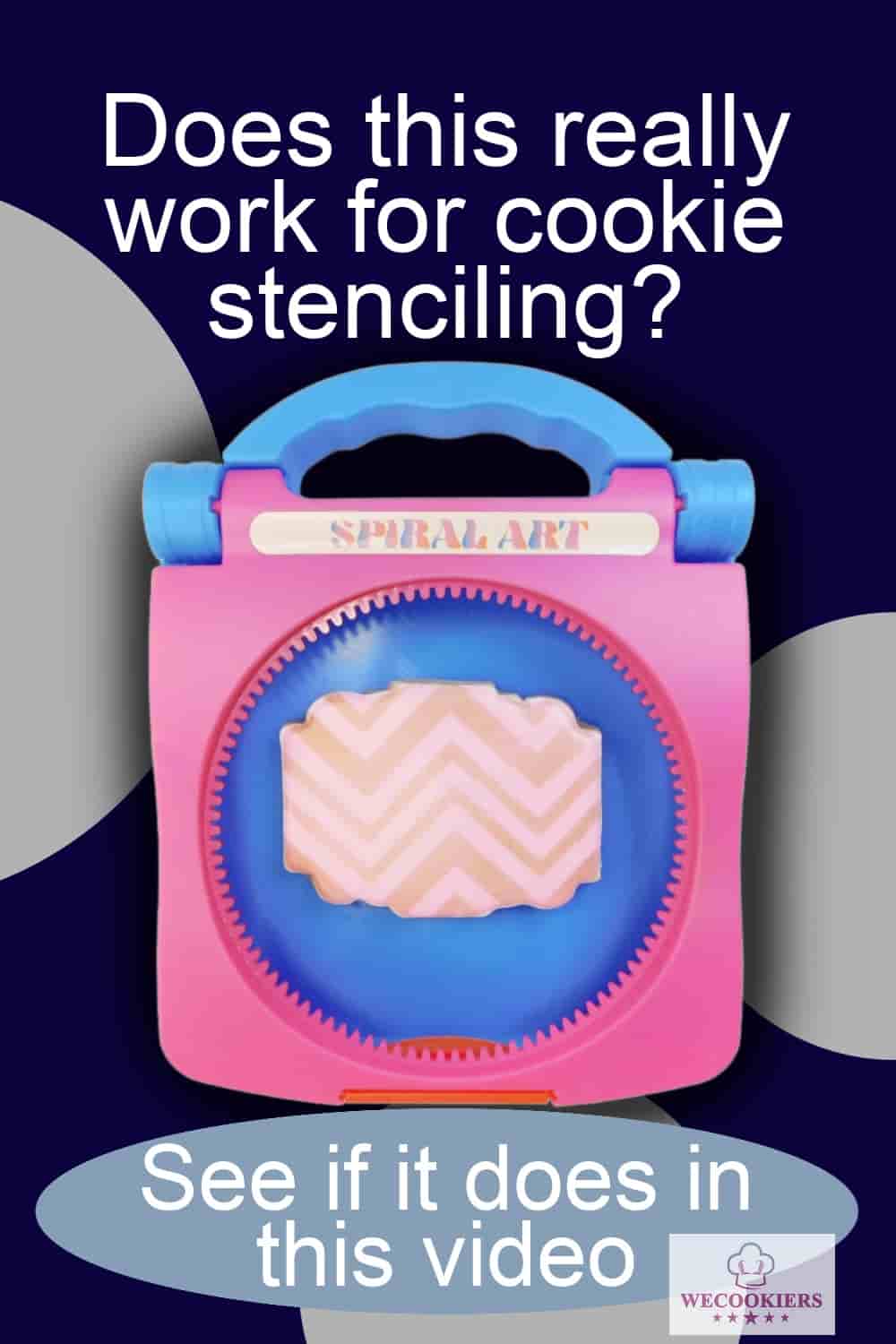 This is a pinnable image that points to a video tutorial showing if the Spiral Art toy can be used instead of a regular stencil holder.