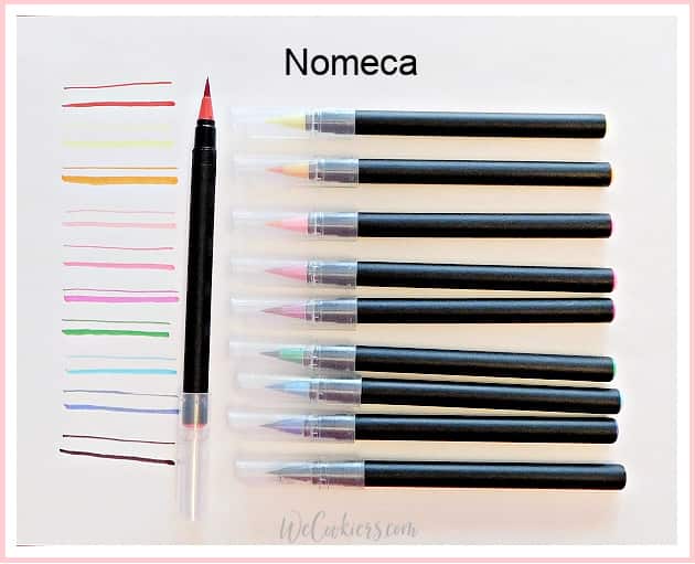 Food Coloring Marker Pens, Nomeca 10Pcs Food Grade Edible Markers Food  Writers for Decorating Fondant, Cakes, Cookies, Easter Eggs Painting  Drawing Writing - Flexible Brush Tip, 10 Colors