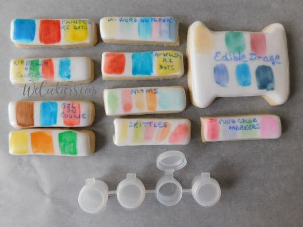 This image is a side-by-side comparison of cookie palette methods. Watch the entire video here: Image shows all 10 comparisons for the PYO cookie palettes