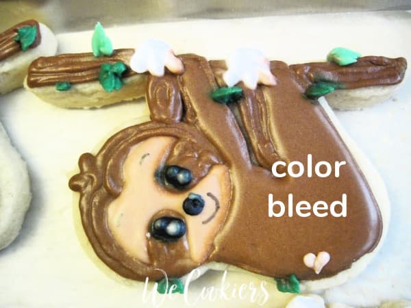 The head of this cute little sloth shows color bleed. This page teaches you how to avoid it with man tips and tricks.