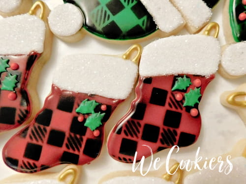 Airbrushed Christmas stockings Airbrushed Christmas stockings