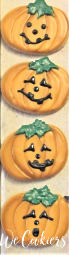 Pumpkin faces drawn by food markers Fun pumpkin faces drawn on by food markers.