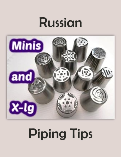 Russian Nozzle Piping Tip Stainless Steel by Chef Collection 1, O7 