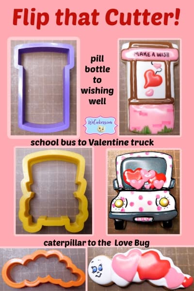 Valentine's Day cookie cutter flips