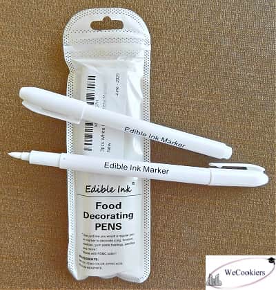 These are the white food color markers I use for the 4th of July cookies. These are dated 2 1/2 years out and work great!