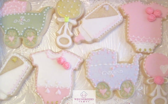 This sweet and simple set of baby shower cookies was easy and quick. See many more ideas, techniques, RI baby transfers, videos, and popular cutters here: These are some decorated baby shower cookies with royal icing for a girl.