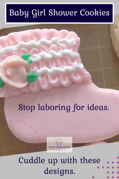 Baby Bootie Made for a Girl Shower