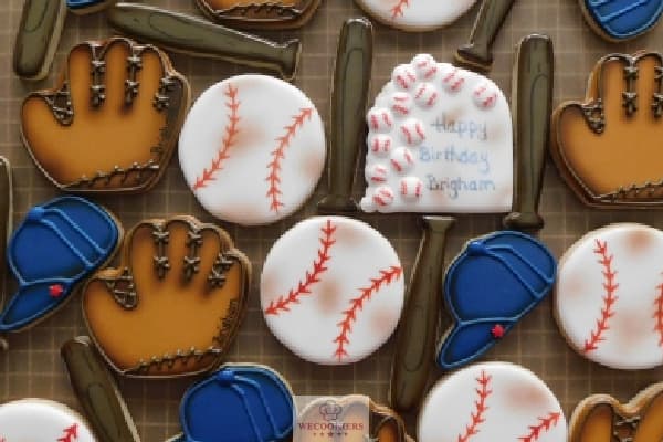 Using an airbrush deepens and enhances cookies by shading areas and making crisp, clean lines. These are the best 2 airbrushes! https://www.wecookiers.com/sports-sugar-cookies.html Baseball-themed cookies using an airbrush for shading and depth