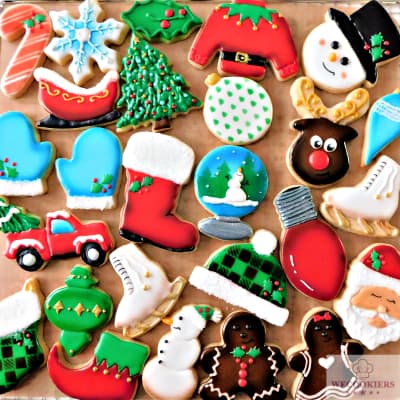 Skilled level set of Christmas cookies