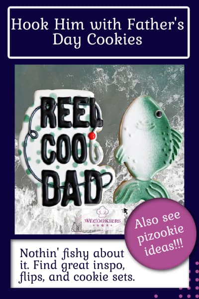 Father's Day Cookies with a fishing theme