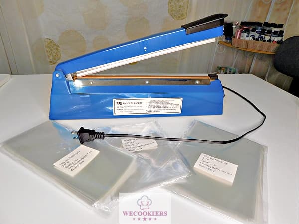 The best heat sealer I have used to seal my sugar cookies. I've had it 4 years, and have sealed thousands and thousands of cookies! Very dependable and affordable! https://amzn.to/4buGaEL This is an image of the heat sealer I use for heat sealing my sugar cookies. Purchased through Amazon.