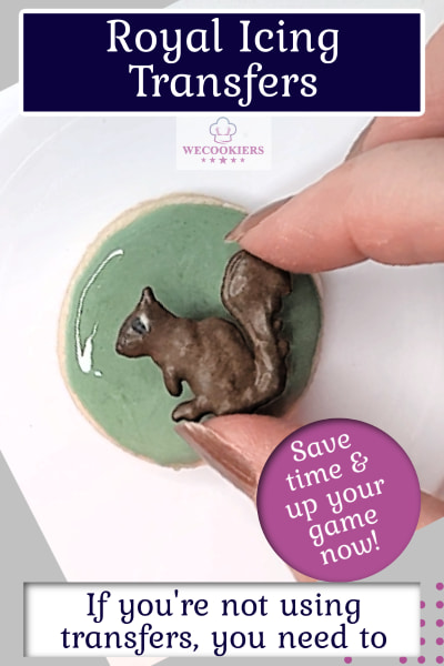 Pin now to Pinterest. Squirrel royal icing transfer