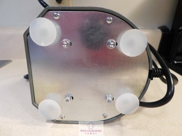 An important piece of equipment to use to get rid of air bubbles, a vibrating plate.